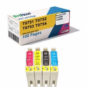 T0751 T0752 T0753 T0754 Ink Cartridge C59 CX2900 Printer Black Ink Color Ink