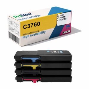 Compatible with Dell C3760dn toner cartridge, C3765DNF toner cartridge, Dell 331-8429 color printer ink cartridge-PrtNow