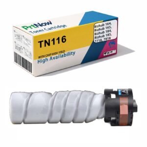 Compatible with Minolta TN116 toner cartridge, Konica 7718, 184 toner, 185 copy machine ink cartridge, 165 ink, 7818-PrtNow