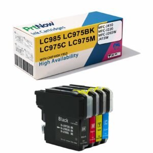 Suitable for Brother MFC-J265W J410 J220 printer ink cartridges LC975 LC985BK-PrtNow