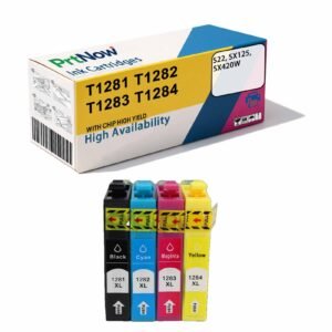 Compatible with EPSON T1281 Ink Cartridge, for Epson S22, SX125, SX420W Printer Ink Cartridges-PrtNow