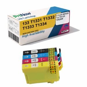 Compatible with EPSON 133 T1331 Ink Cartridge, T22, TX120, TX235, TX420 Printer Ink-PrtNow
