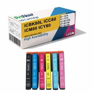 Compatible with Epson EP-707A 977A3 807AW 907F 777A 708A Ink Cartridge ICBK80L