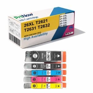 Compatible with Epson 26XL Ink Cartridge, XP-510, 520, XP710, 720, 800, XP810, XP820-PrtNow