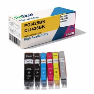 Compatible with CANON IP4840 IP4940 IX6540 MG5140 MG6140 Ink Cartridges PGI-425BK-PrtNow