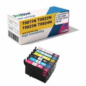 Compatible with Epson T50, R270, R290, TX800 Printer Ink Cartridges 82N, 81N, T0821N-PrtNow