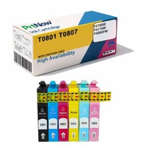 Compatible with Epson EPSON T0801 T0807 Ink Cartridge PX700W PX710W PX800FW Ink Cartridge-PrtNow
