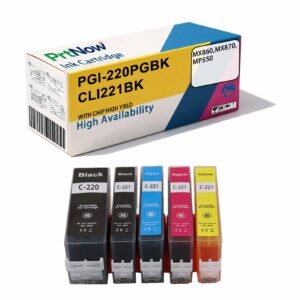 Compatible with Canon CANON PGI-220 CLI-221 Ink Cartridges for MX860 MX870 MP550 Printers Ink Cartridges