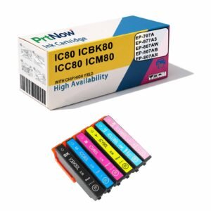 IC6CL80 IC80 EP-707A 777A 807AB 807AR 807AW Ink Cartridge ICBK80L
