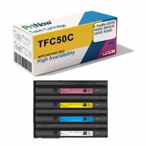 Compatible with T-FC50C Toshiba 2555C toner cartridge, 5055 ink cartridge, e-Studio 3055C toner, 3555, 4555C
