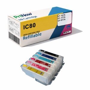 Compatible with Epson EP-707A 777A 977A IC80 Ink Cartridge Continuous Ink Supply System (CISS)-PrtNow