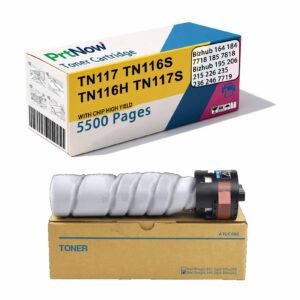 Compatible with Minolta TN117 toner cartridge, Konica Minolta 164, 184, 185, 7718, 7818 copier toner powder