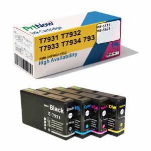 Compatible Epson WF-5113 WF-5623 WF5621 WF5191 Printer Ink Cartridges T7931 T793-PrtNow
