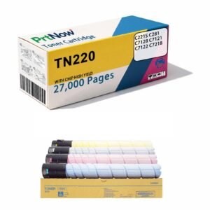 Compatible with Minolta TN220 toner cartridge, Konica Minolta C221S C281 toner, C7128 C7121 C7122 C7218 toner.