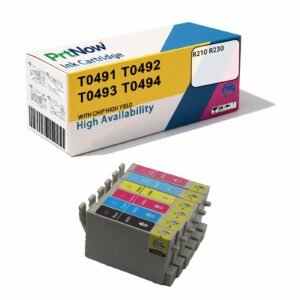 Compatible with Epson R210 Ink Cartridge T0491-T0496, Epson R230 Printer Ink Cartridge-PrtNow