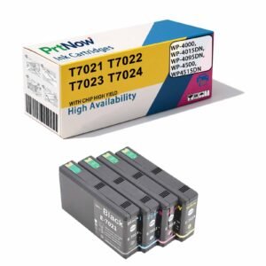 Compatible with Epson WP-4000, 4015DN, 4095DN, 4500, WP4515DN Ink Cartridges T7021, T7011