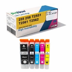 Compatible with Epson XP-701 XP7101 XP-721 Printer Ink Cartridges 255 256 T2551 T2561