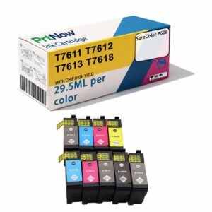 Compatible with Epson P608 Large Format Printer A3+ Ink Cartridges T7611 T7612 T7613 T7618