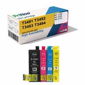 Compatible Epson WF-3720 WF-3725 WF-3721 Printer Ink Cartridges T3491 34XL T34XL