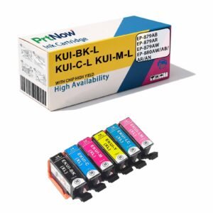 Compatible with Epson KUI-6CL KUI-BKL EP-879AW/AB/AR/EP-880AW Printer Ink Cartridges
