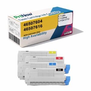 Compatible with OKI C712N Toner Cartridge 46507604, Ink Cartridge 46507616, Ink Powder 46507404, Drum Unit TCC4DK2
