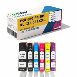 Compatible with Canon PGI-580 PGBK CLI-581 Ink Cartridge TS8150 TS8152 TS8250 Printers
