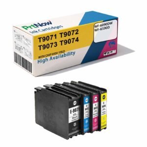 Compatible with Epson WF-6090DW, WF-6590 Ink Cartridges T9071, T9072, T9073, T9074