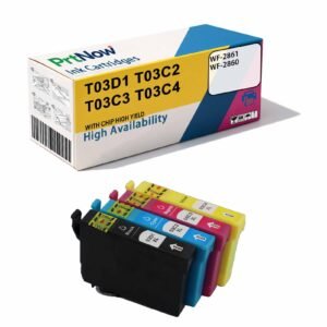Compatible with Epson WF-2861 WF-2860 Printer Ink Cartridges T03D1 T03C T03D T03C1