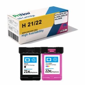 Jianyingchen Compatible HP 21/22XL Remanufactured Ink Cartridge, Suitable for HP 3910/3915/3918 Chip Ink-PrtNow