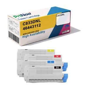 Compatible with OKI C833DNL Color LED Printer Toner Cartridge 46443112 Imaging Drum 46443112