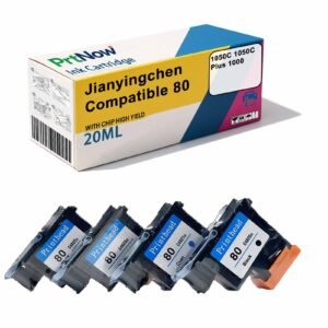 Jianyingchen Compatible HP 80 Remanufactured Nozzle for HP 1050c/1055/1000 Print Head with Chip and Ink-PrtNow