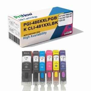 Compatible with Canon PGI480 CLI481 Ink Cartridge TR7540 TR8540 TS6140 Easy Refill