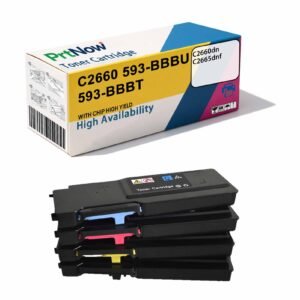 Compatible with Dell C2660dn toner cartridge, C2665dnf printer ink cartridge, Dell 593-BBBU toner ink powder box