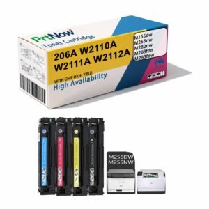 Compatible with HP 206A toner cartridge for HP M283fdn printer, M255dw printer ink cartridge, M282nw chip, W2110 toner cartridge