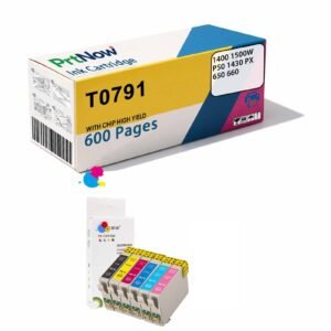 Compatible with Epson T0791 Ink Cartridge, 1400, 1500W P50 Ink Cartridge, 1430, PX 650, 660 Ink Cartridges