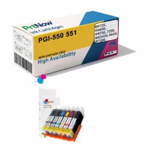 Compatible with Canon MX725, IX6850, IP8750, 7250, MG5450, PGI-550, 551 Ink Cartridges