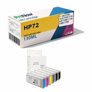 Compatible with HP72 Ink Cartridge T1100 T790 T610 T795 770 620 1200 1120 2300 1708-PrtNow