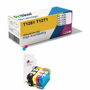 Compatible with Epson T1261 T1271 WF-3520 3530 3540 7520 7010 7510 Ink Cartridges-PrtNow
