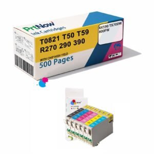 Compatible with Epson RX590 TX700W 800FW T0821 T50 T59 R270 290 390 Ink Cartridges-PrtNow