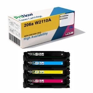 Compatible with HP M283fdw toner cartridge, HP M255dw toner cartridge, W2110A toner cartridge, HP206a toner cartridge with chip