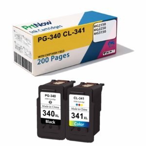 Compatible with Canon PG-340 CL-341 High Capacity Black and Color Ink Cartridges for MG2150 MG2250 MG3150-PrtNow