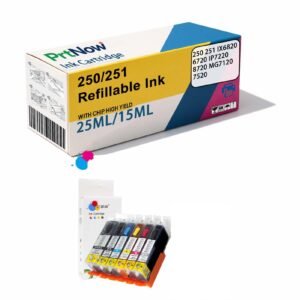 Compatible with Canon 250 251 IX6820 6720 IP7220 8720 MG7120 7520 Ink Cartridges