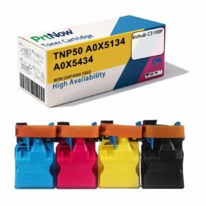 Compatible with Minolta TNP50 C3100p Printer Ink Cartridge A0X5134 Toner Cartridge, Konica Minolta C3100 toner cartridge