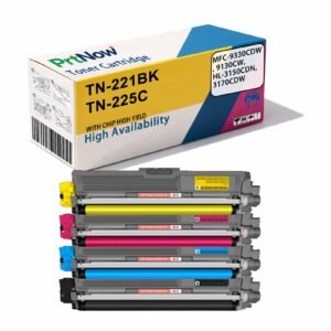 Compatible with Brother 9130 Black 221BK toner cartridge, HL3170CDW printer toner, TN225C color toner