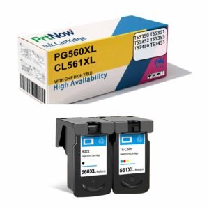 Compatible with Canon PG560 CL561 Ink Cartridges for Canon TS5350 5351 5352 5353 7450 Printers