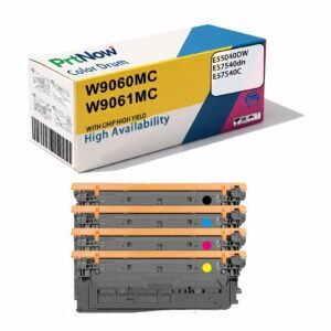 Compatible with HP E55040DW toner cartridge, E57540dn ink cartridge, E57540C drum, HP Color W9060MC toner cartridge
