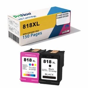 Compatible with HP 818 Ink Cartridge, Suitable for HP DeskJet D1668 D2568 D2668 D5568-PrtNow
