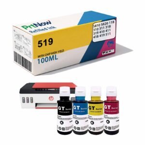Compatible with HP Ink GT51 GT52 53XL Ink 519 Black Continuous Ink Supply Color Printer Refill Pack