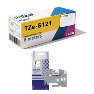 Ebis suitable for Brother label printer ribbon 9mm strong adhesive yellow background black letter TZe-S121 series