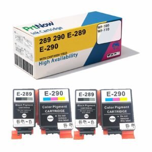 Compatible with Epson WF-100 Ink Cartridge 289 290, WF-110 Printer Ink Tank T289 T290